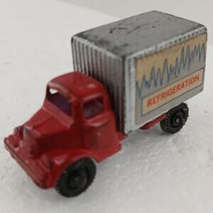 Vintage 1950s A&P Refrigeration Truck Diecast Red Delivery Van Toy